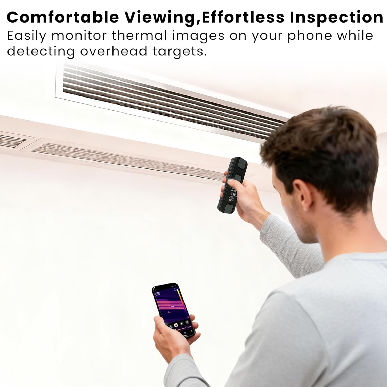 Wireless Thermal Imaging Camera 512×384 TISR Resolution for Android & iOS Phone