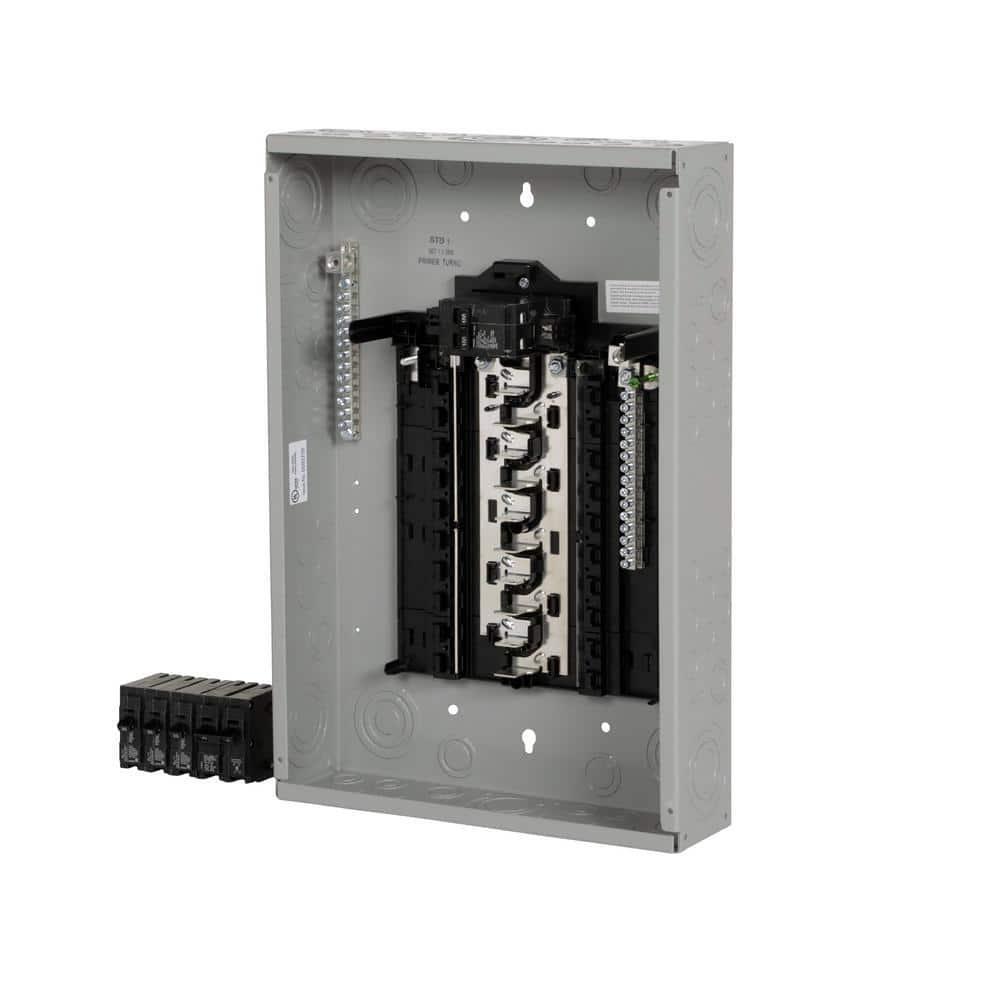 Main Breaker SN Series 100 Amp 20-Space 20-Circuit Plug-On Neutral Load Center