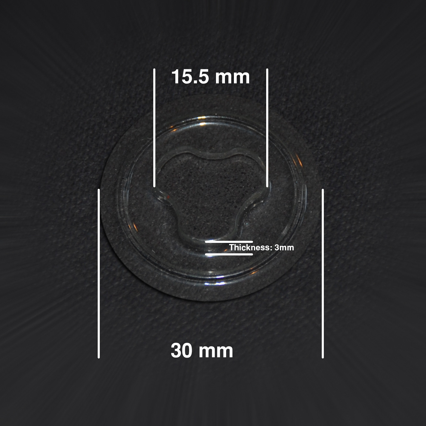 CD DVD Plastic Hub Spider Holders Back Adhesive Sticky Dots Studs 1000 pcs Clear