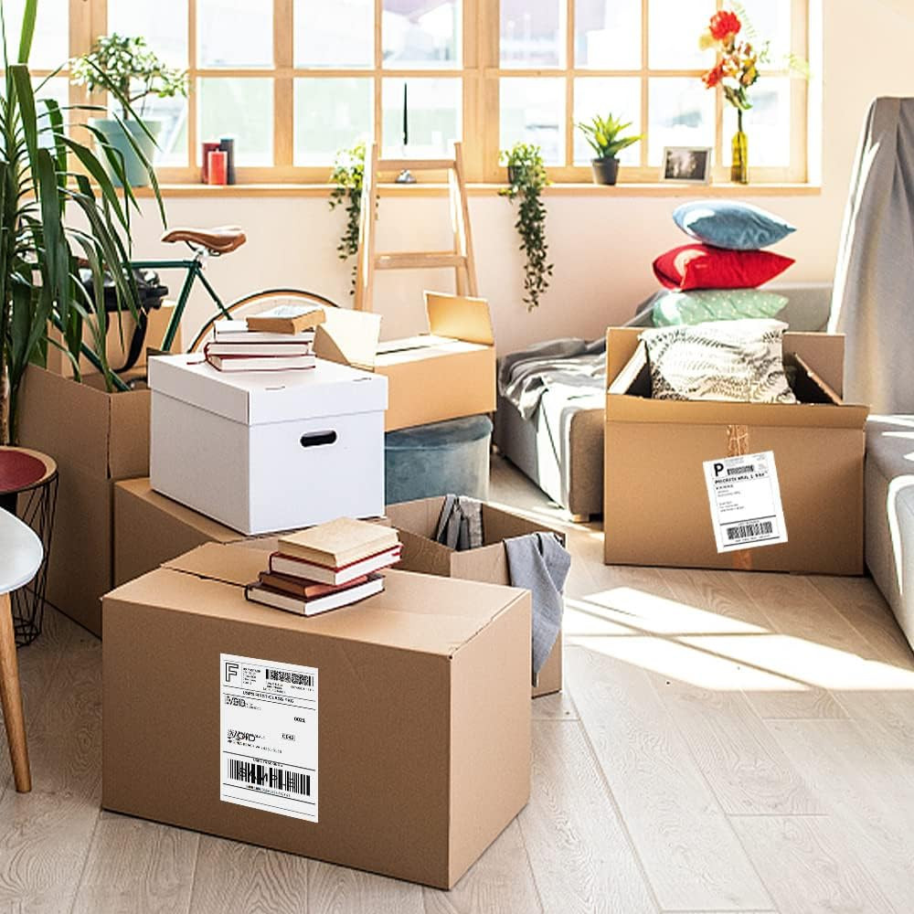 500 Fanfold Direct Thermal Shipping Labels – 4X6, Compatible with Rollo, MUNBYN,