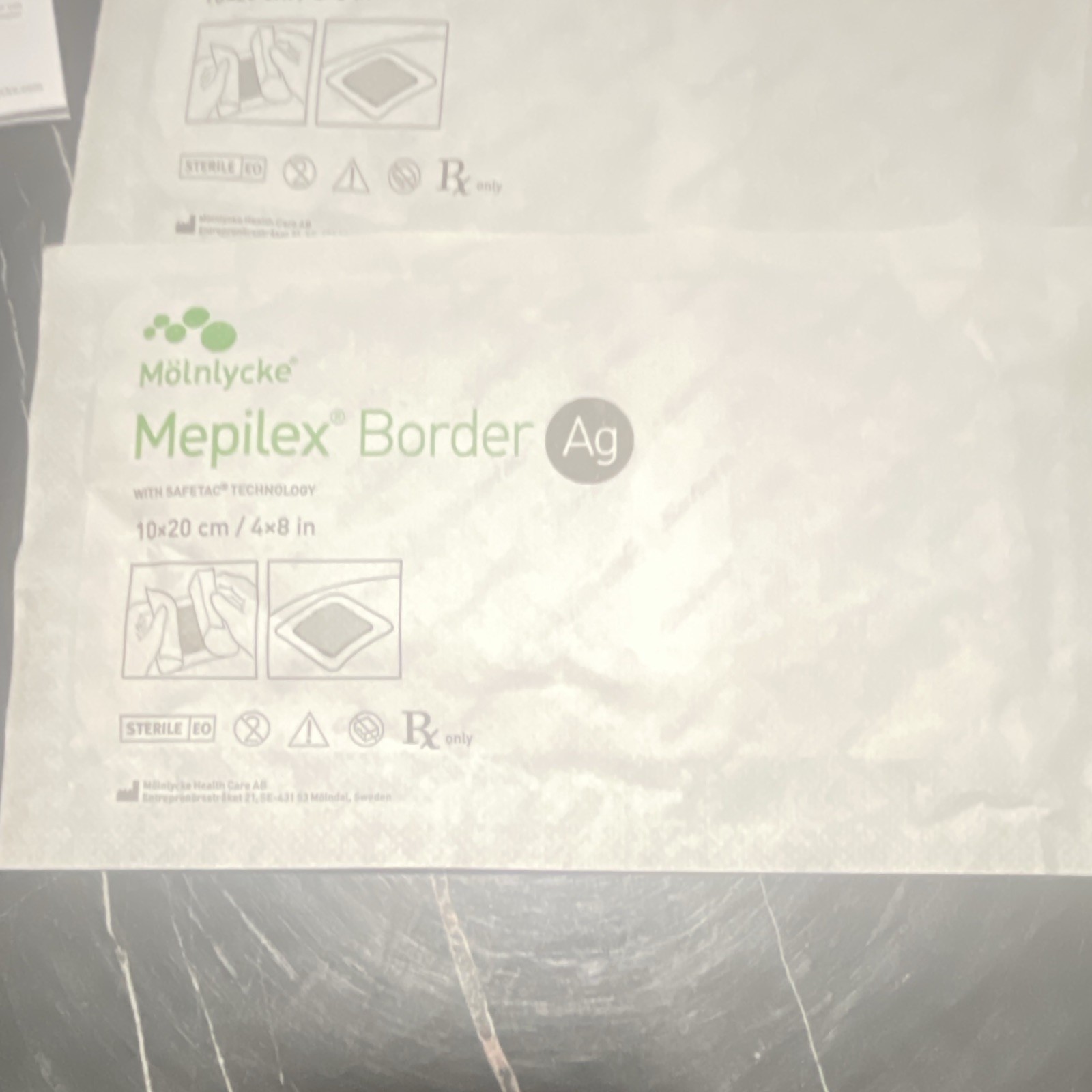 Mölnlycke Mepilex Border Ag Foam Wound Dressing 10×20 cm (4×8 in)