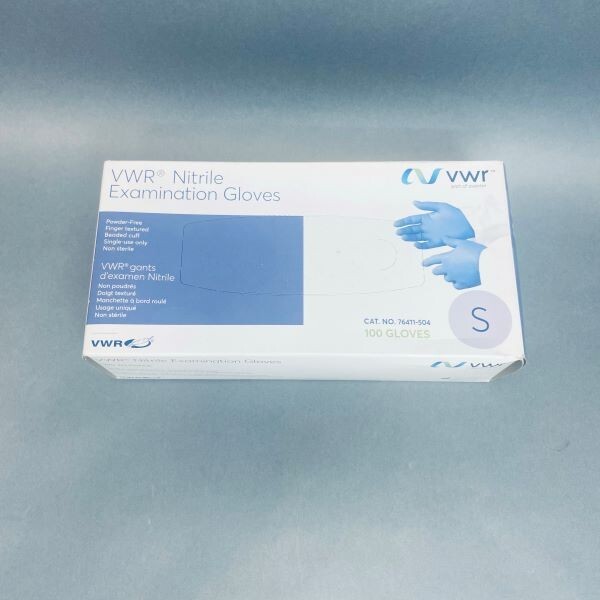 VWR Nitrile Exam Gloves Small Box of 100 Gloves