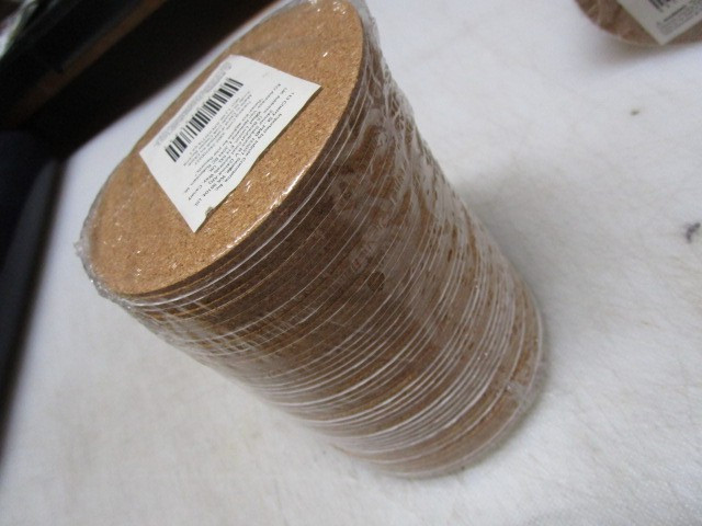 200 Pcs 3.5 inch Round Cork SELF ADHIESIVE SEPARATOR PADS 4 PACKS 50 PER PACK
