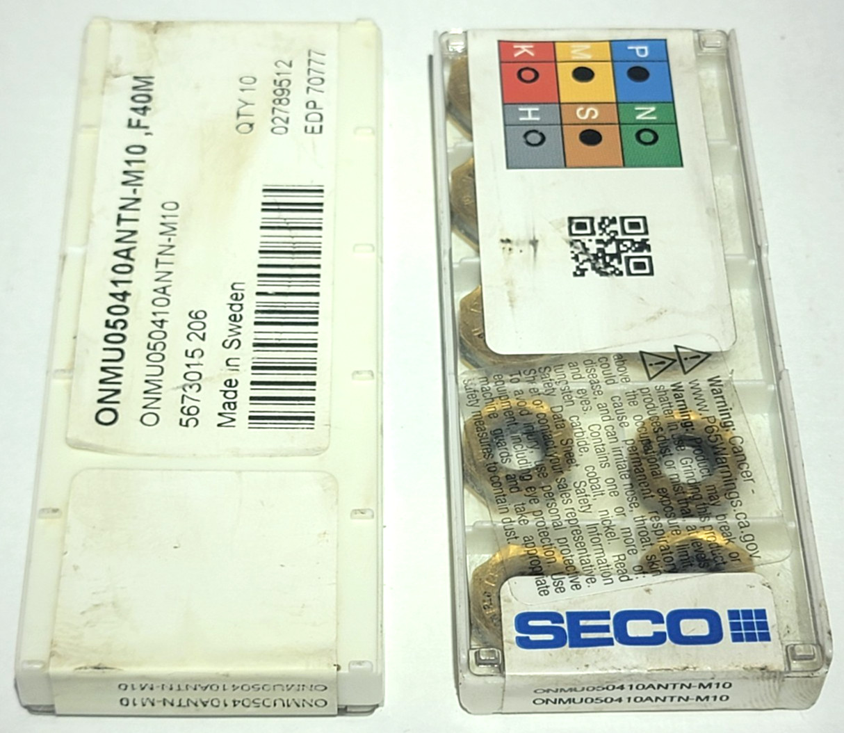 ONMU 050410ANTN M10 F40M SECO *** 10 INSERTS *** GENUINE FACTORY PACK ***