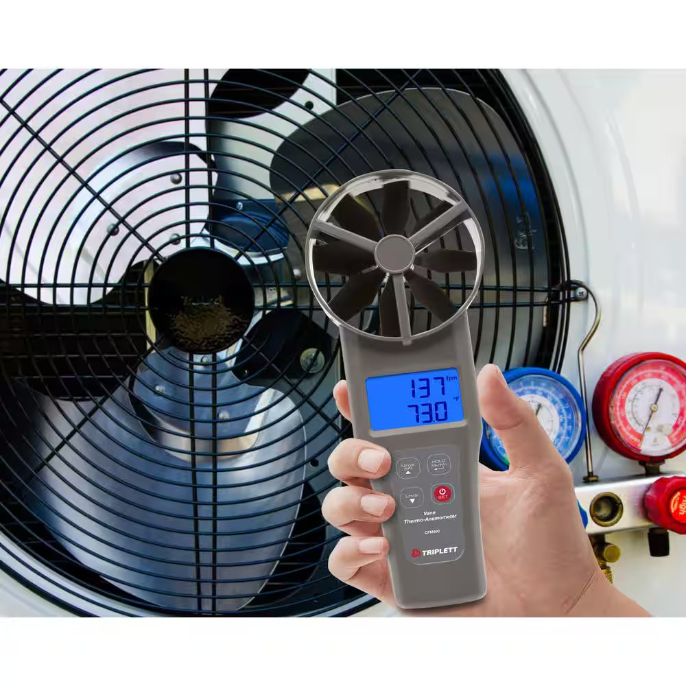 4 In. (100 Mm) Large Vane CFM/CMM Thermo-Anemometer