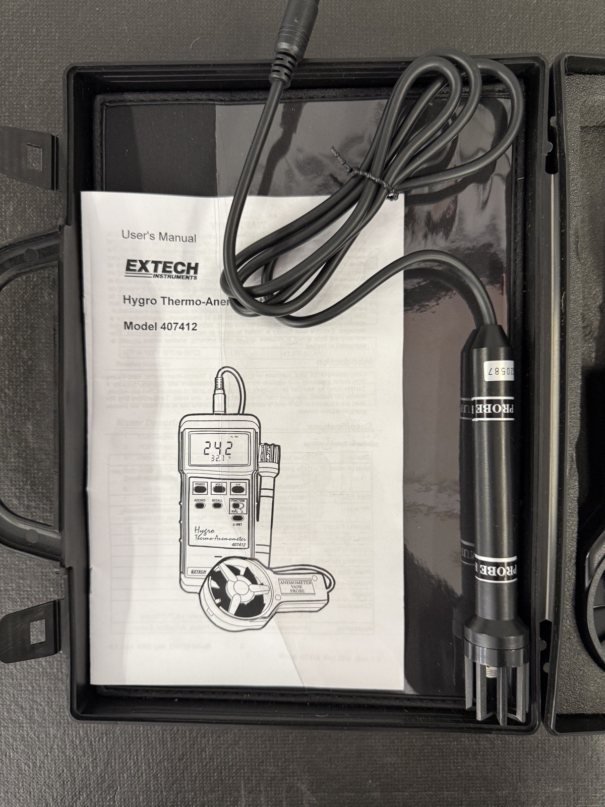 Extech 407412 Hygro Thermo-Anamometer