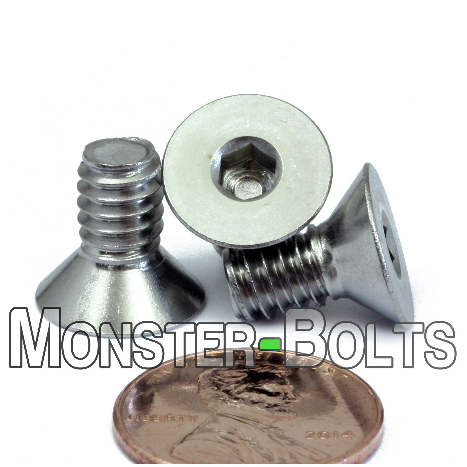 1/4-20 Stainless Steel Flat Head Socket Cap Screws, US Inch SAE Countersunk 18-8