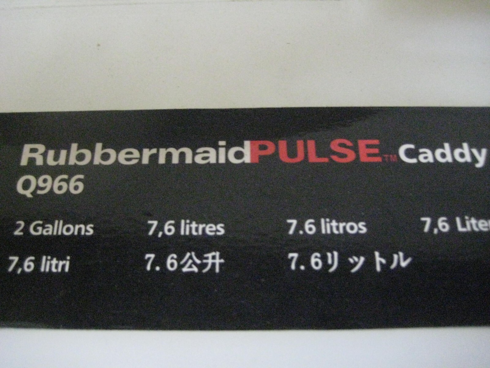 NIB Rubbermaid Commercial HYGEN HYGEN Pulse Caddy With Clean Connect, 2 gal,