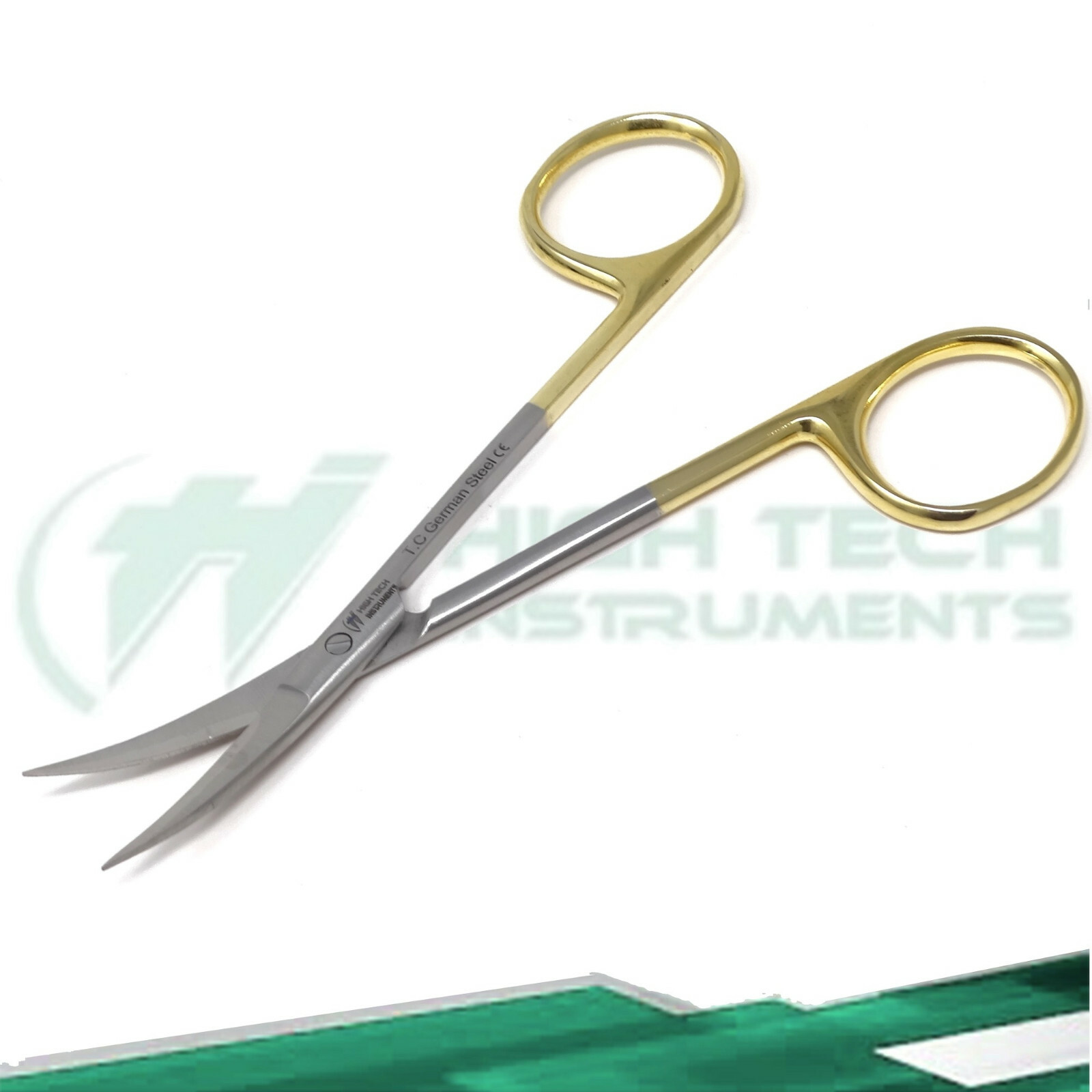 Premium GERMAN TC Iris Scissors 4.5″ Curved Surgical Dental Instruments