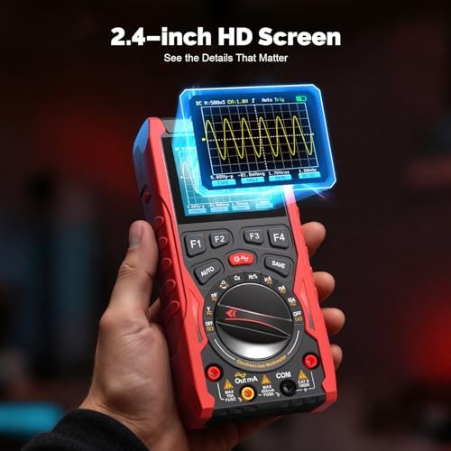 Handheld 3-in-1 Oscilloscope Multimeter Signal Gen 12MHz 50MS/s True RMS HO-13