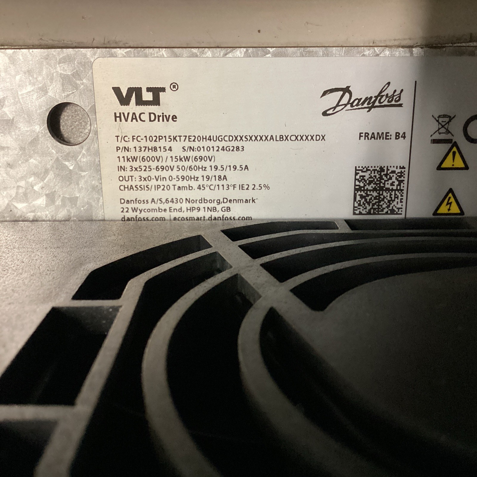 Other New Danfoss VLT HVAC Drive, P/N: 137H8154, 15KW