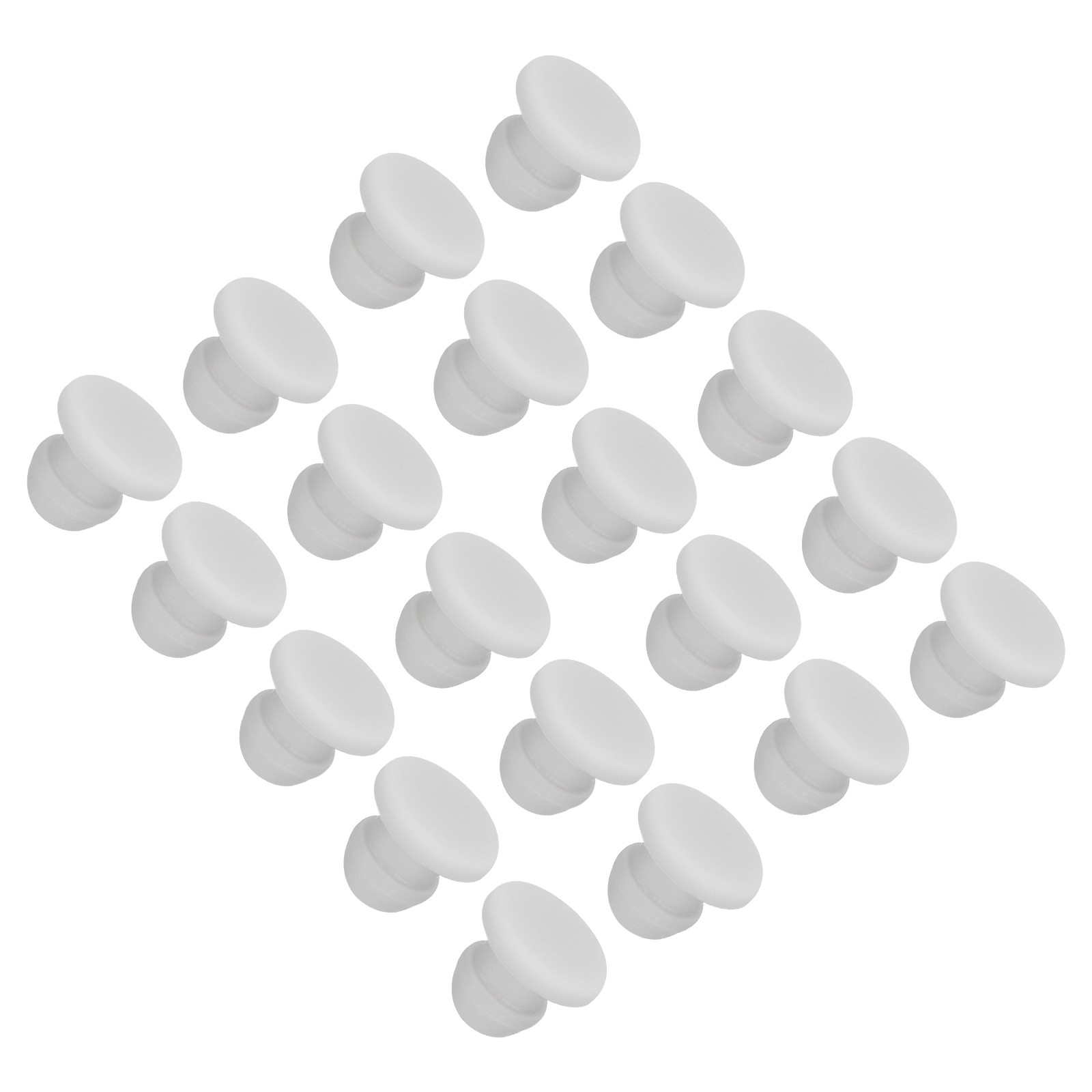 20pcs Silicone Hole Plugs Flush Type Panel Round Hole Plugs 5mm Diameter Grey