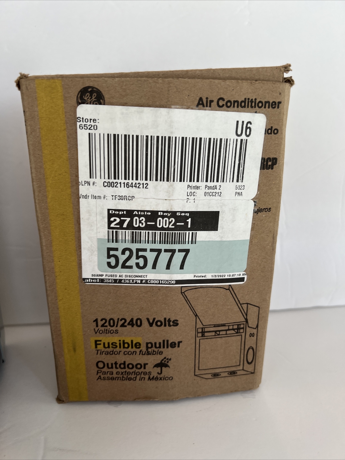 GE 30-Amp Fusible Enclosed Molded Case Switch Disconnect