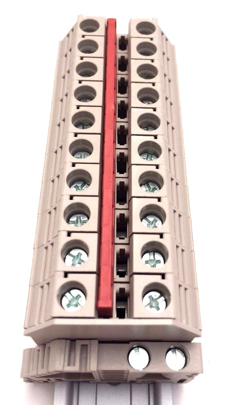 Power Distribution Terminal Blocks 10 Connector DIN Rail Dinkle 6AWG 60A 600V