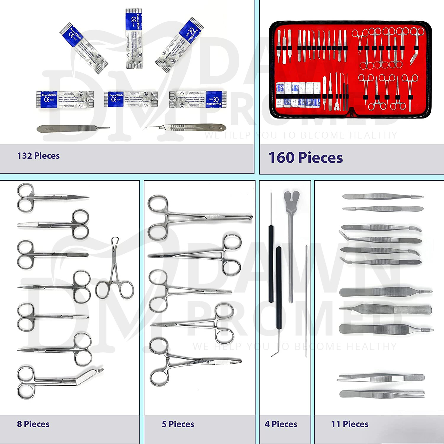 160 Pcs Advanced Dissection Set Biology Lab Anatomy Dissecting Kit Vet German Gr