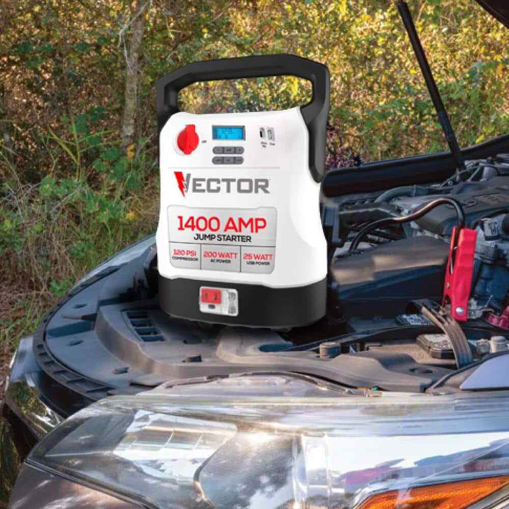 VECTOR 1400 Amp Jump Starter, Compressor, USB and AC Power