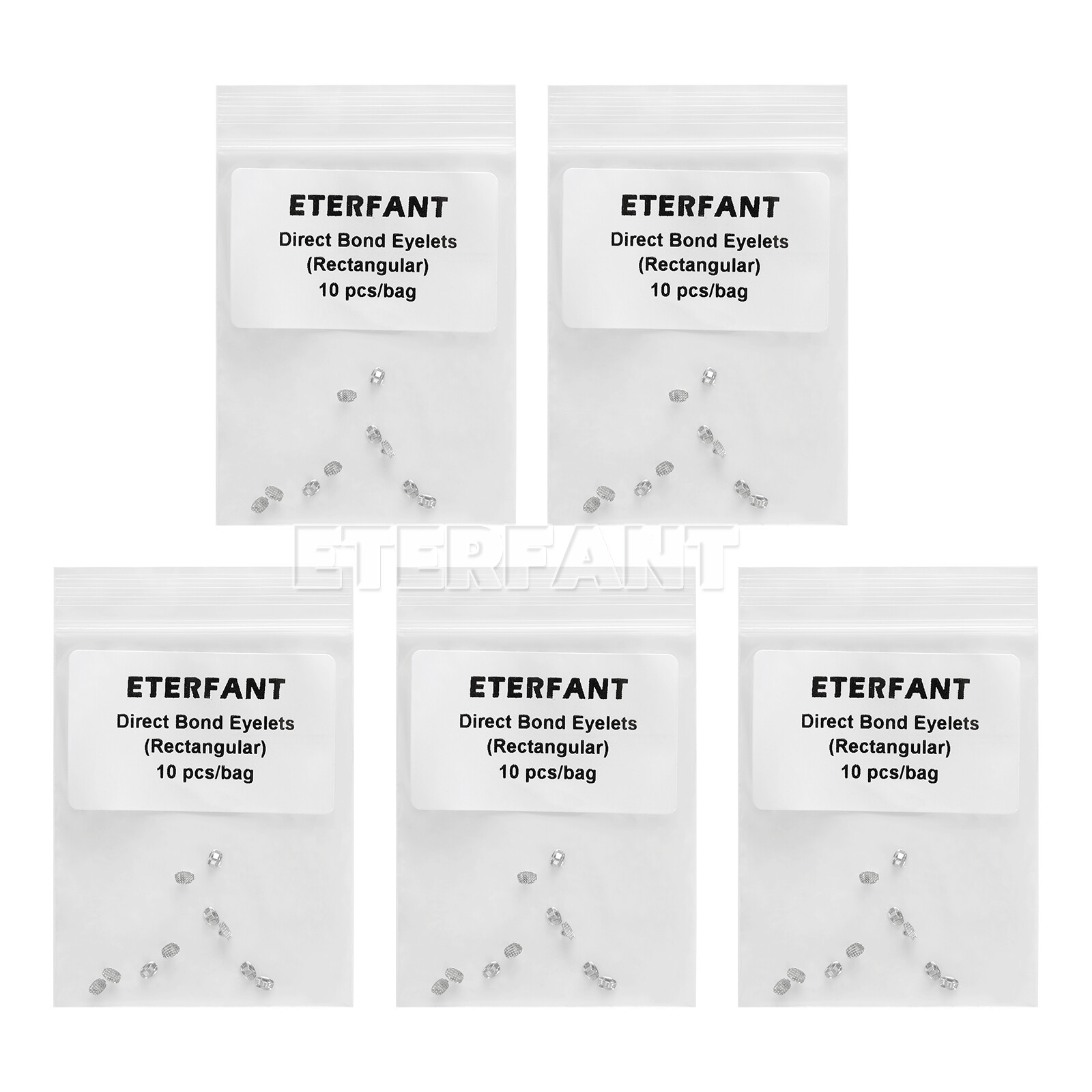 10PCs ETERFANT Dental Ortho Lingual Buttons Direct Bondable Eyelet Rectangular