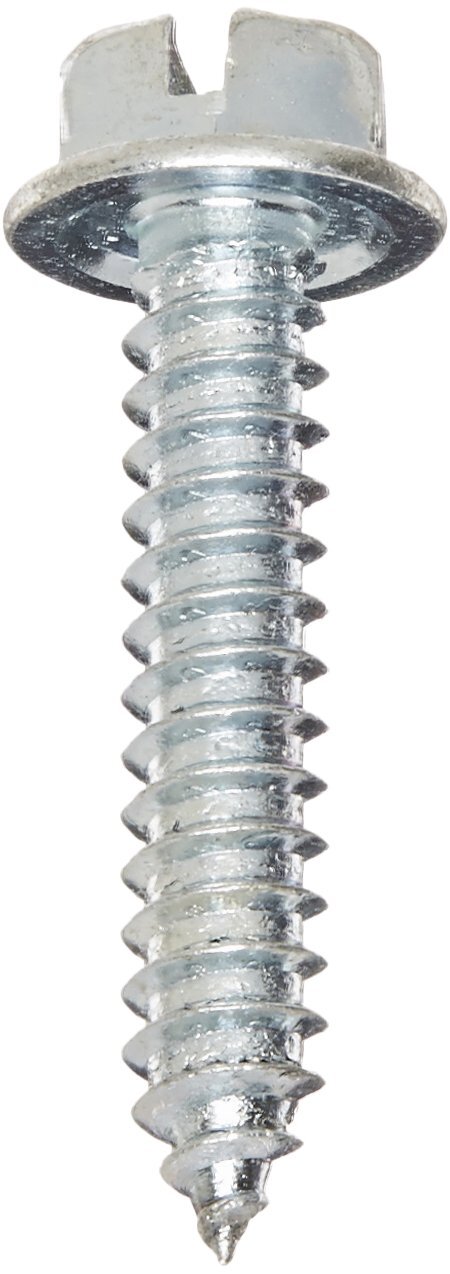 Slot Hex Washer Head Self Tapping Sheet Metal Screw Zinc #6,8,10,12,14 (Qty 100)