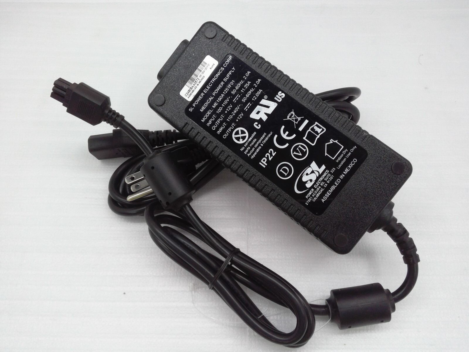 NEW SL POWER ELECTRONICS ME150A1251F01 POWER SUPPLY 100-110V 50-60HZ 12V 12.09A