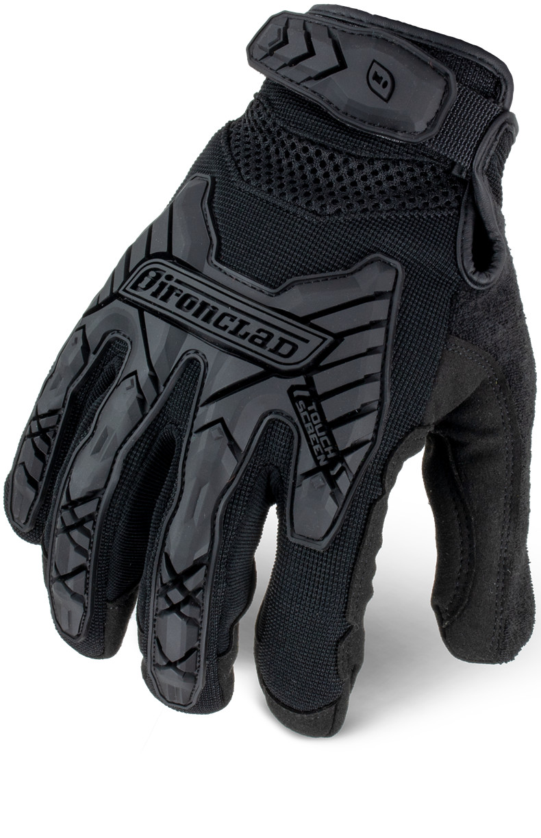 IronClad IEXT-IBLK Command Tactical Impact Black Gloves – Select Size