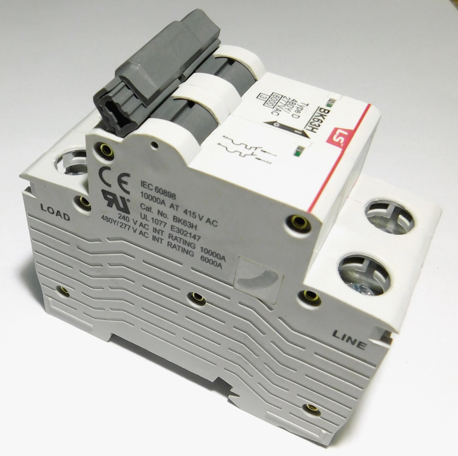 15 Amp LSis 2 Pole Din Rail MCB Circuit Breaker UL1077 6kA @ 480V; 10kA @ 240V