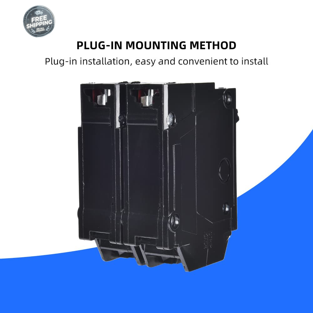 100 Amp Breaker, 2 Pole Circuit Breaker 120/240VAC 10KA Plug-In Mount