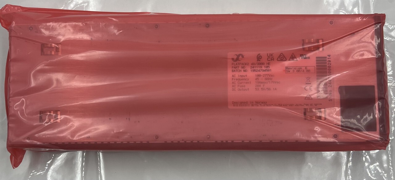 ELTEK FLATPACK2 48/3000 HE HIGH EFFICIENCY 48V 3000W RECTIFIER MODULE 241119.105