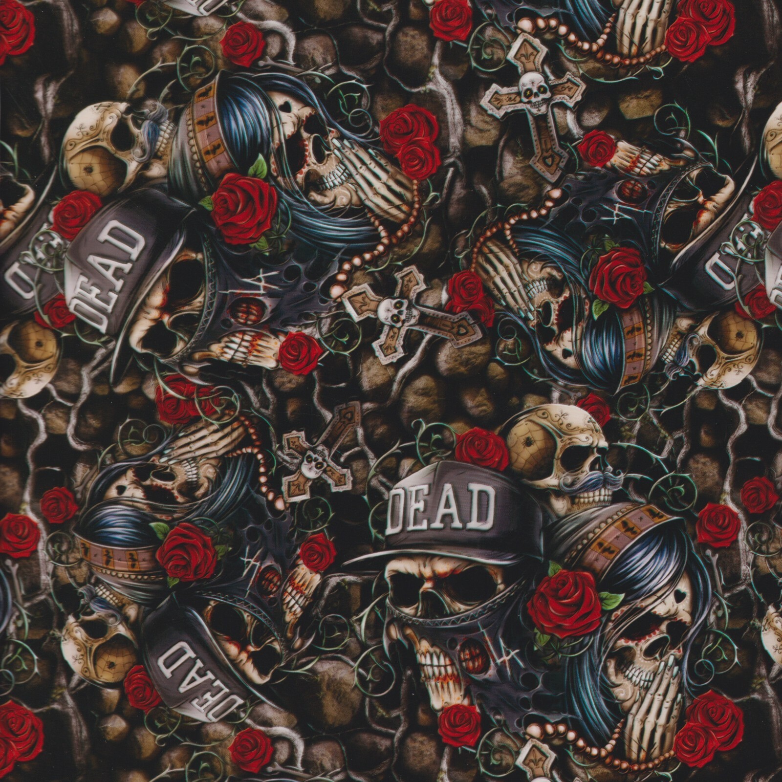 Hydrographic film LA Dead Skulls hydro dipping 7′ x 20″ hydro dip