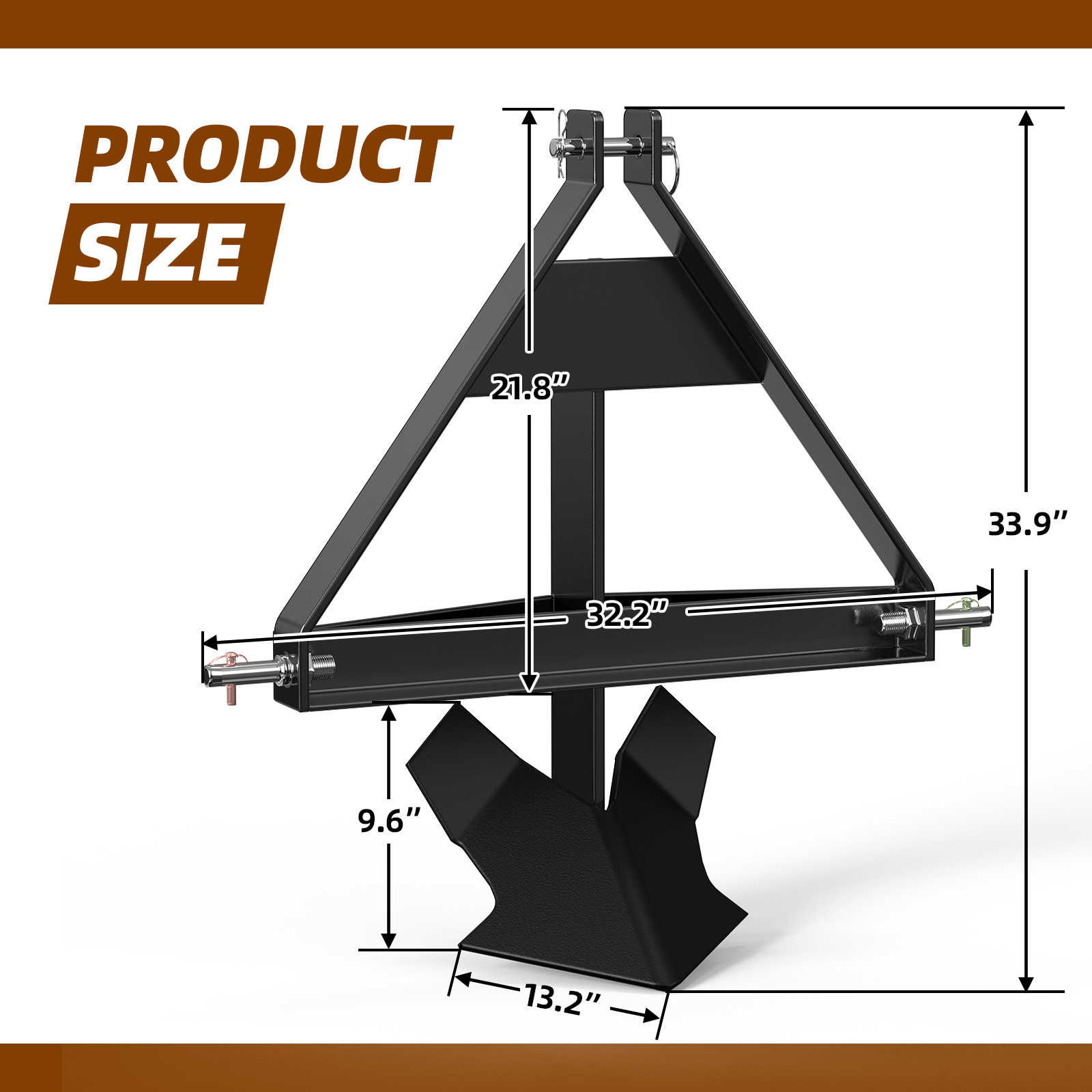 Garvee Middle Buster for 3 Point Hitch Tractors Heavy Duty Steel Plow Furrower