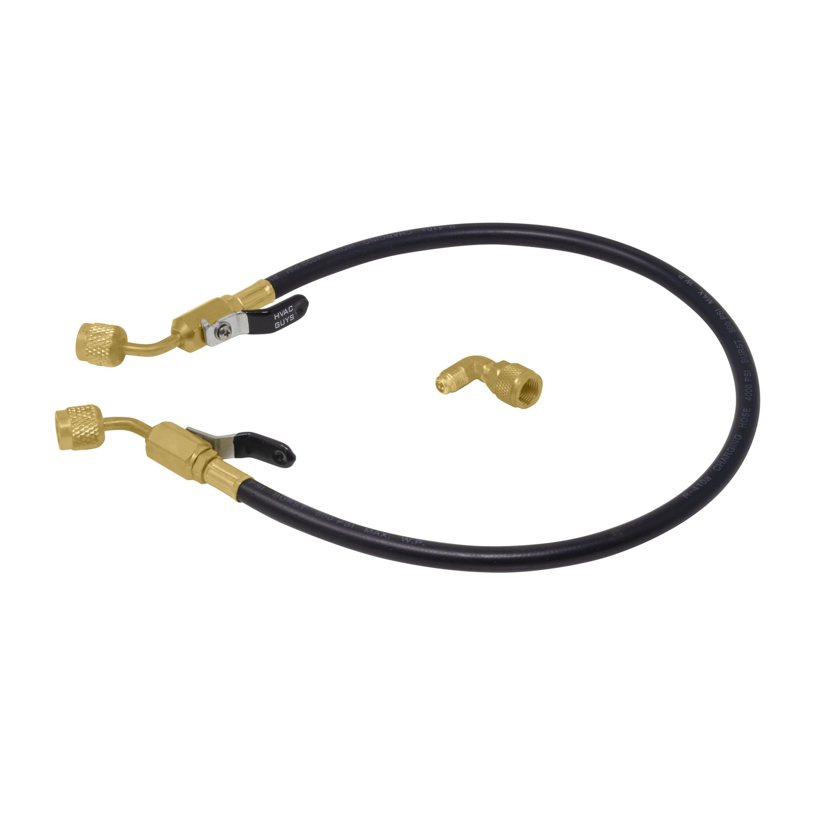 AC Leak Sealer Injector Hose Dual Ball Valve Kit HVAC Sealant Injector Tool