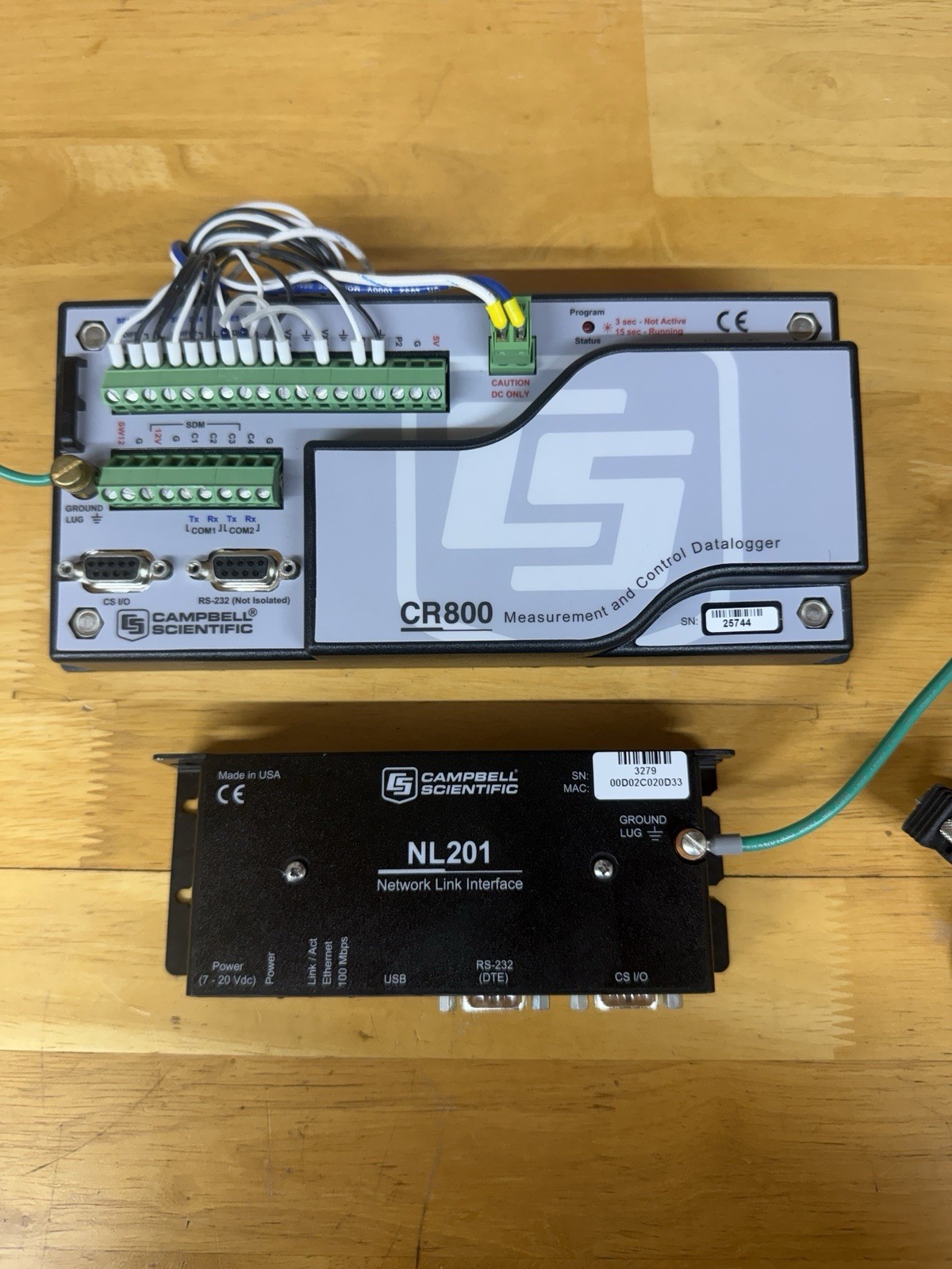 Campbell Scientific CR800 Datalogger w/ NL201 Network Link, 16-Ch RS-232