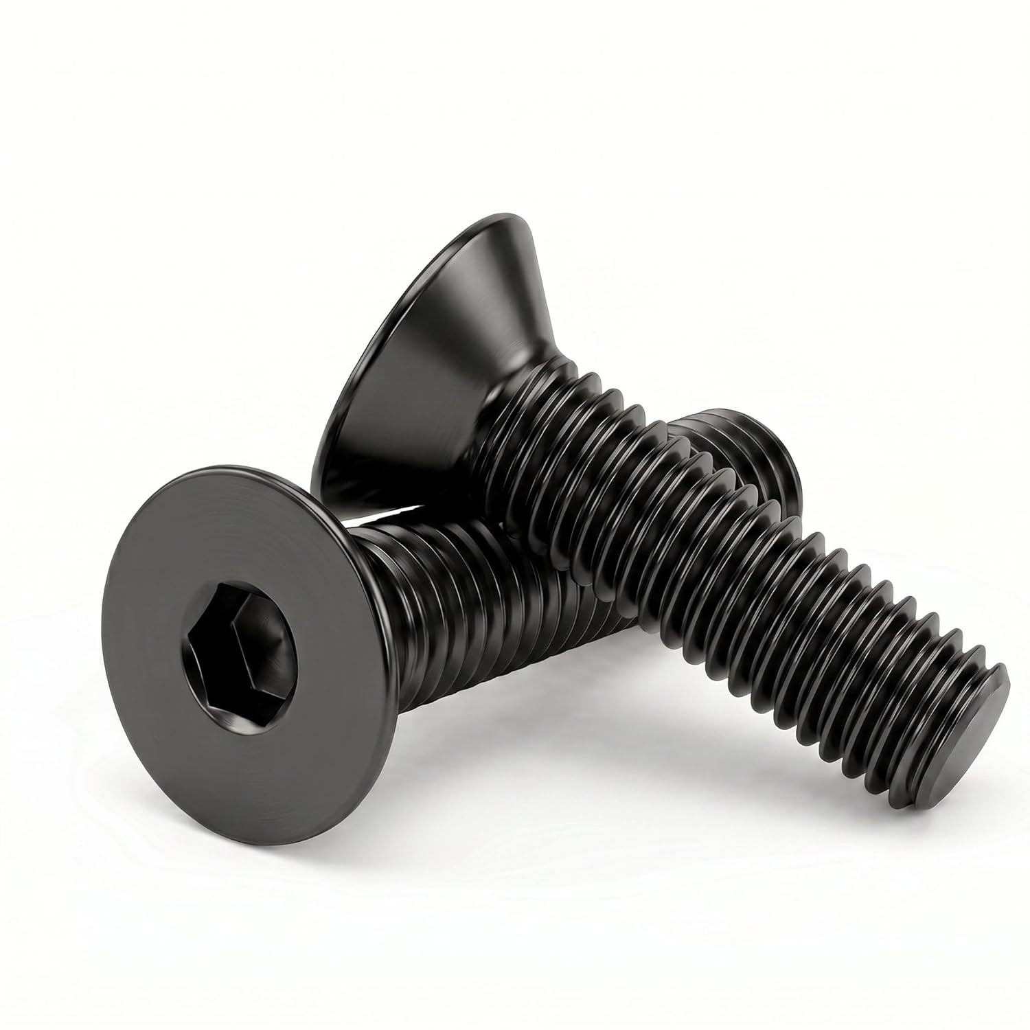 M4 X 6Mm (50 Pack) Flat Head Hex Socket Cap Screws Bolts Countersunk Bolts, Hex