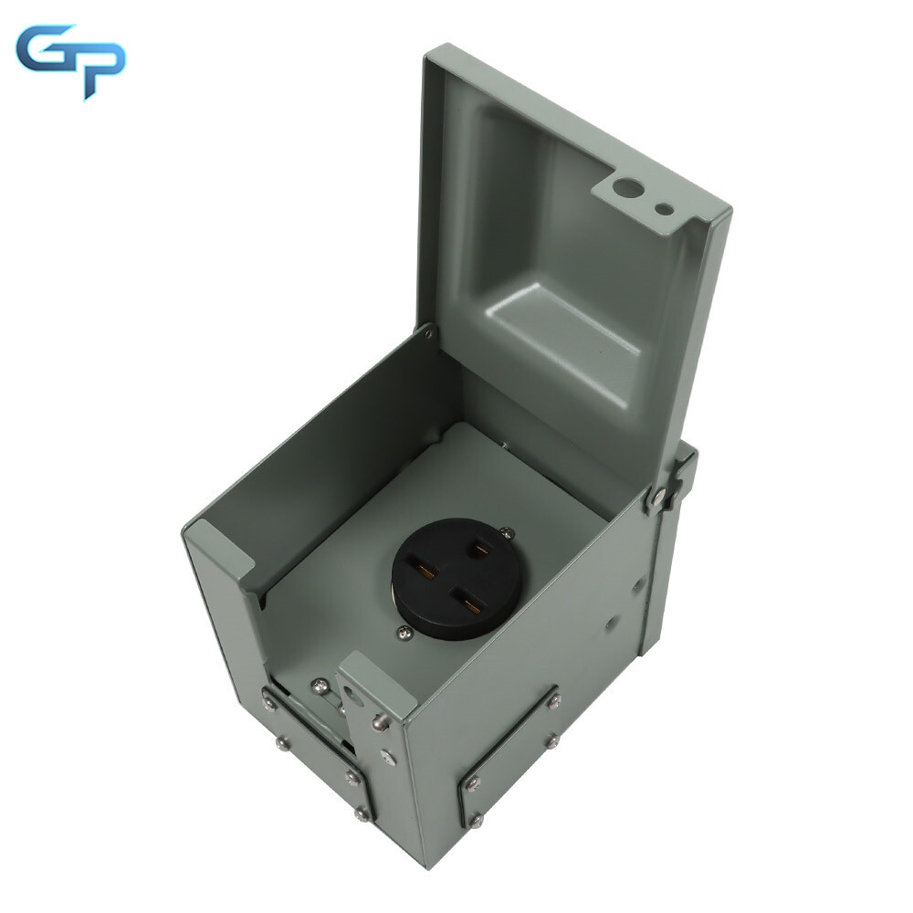 30 Amp 250 Volt NEMA 6-30R Outlet Box, Enclosed Weatherproof Outdoor Electrical