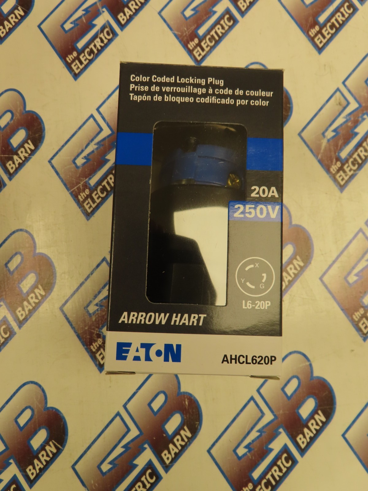 Eaton AHCL620P Twistlock Plug (BOX OF 6) 20 Amp 250 Volt 3W Blue L6-20P -NEW-B