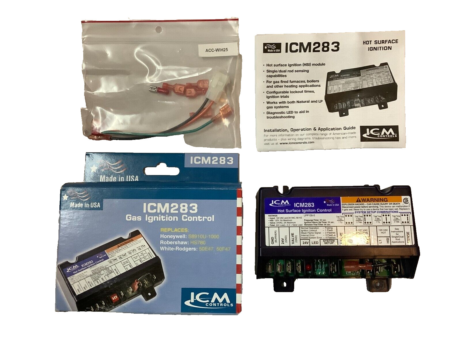 ICM283 Controls ICM Hot Surface Module replaces S8910U-1000 HS780 50E47 50F47