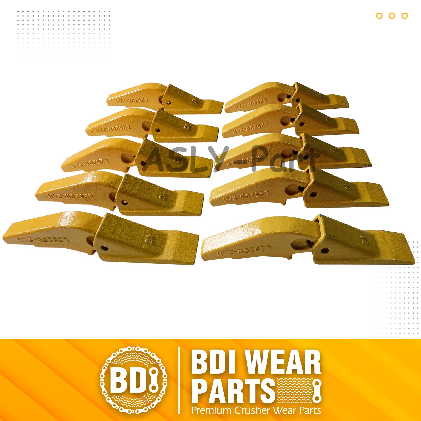 L2520N-2AH Weld On Adapter Bucket Shanks 2A Bucket Teeth with Pins – 10 Set