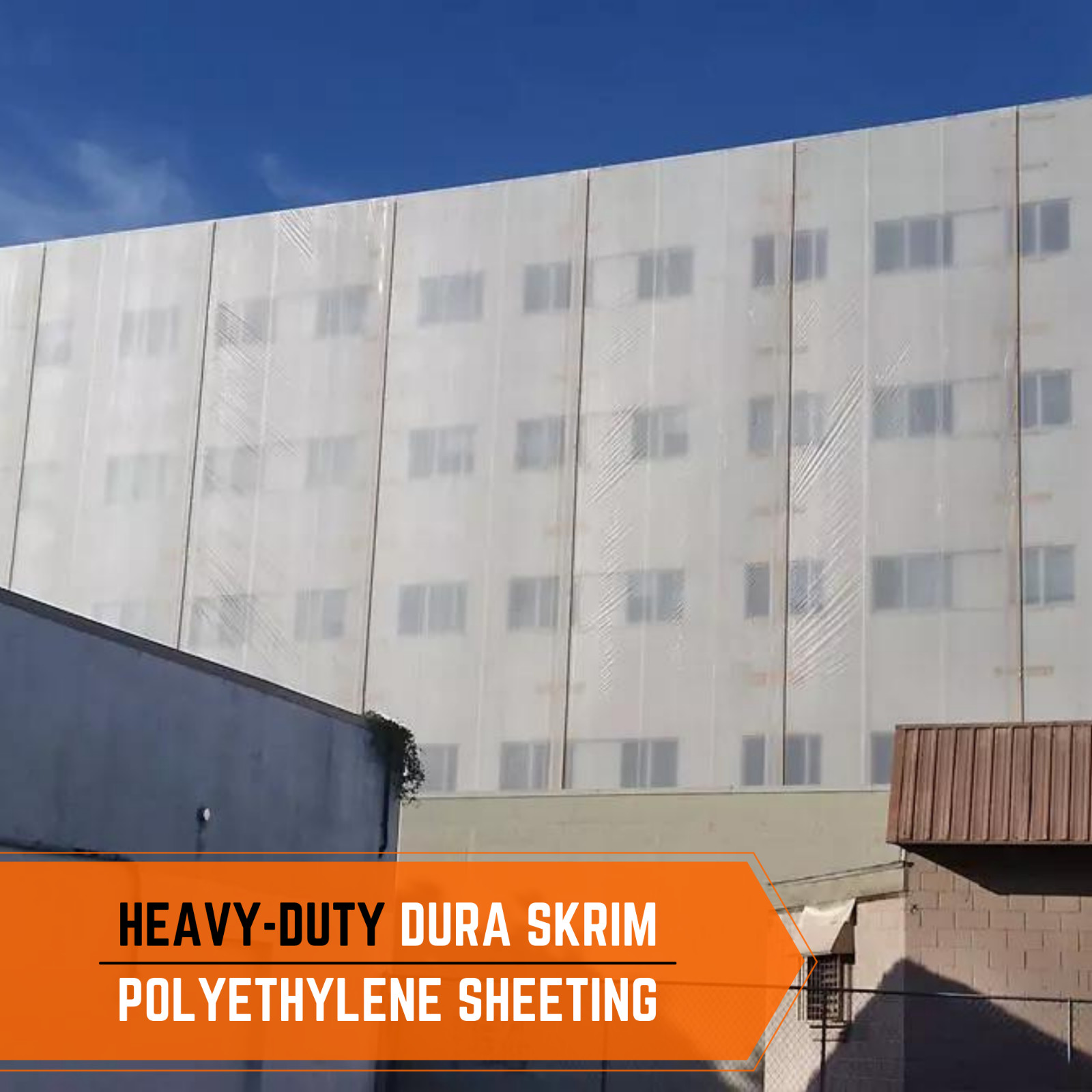 UV Rated Dura Skrim 10 Mil Clear String Reinforced 4 Year Plastic Sheeting