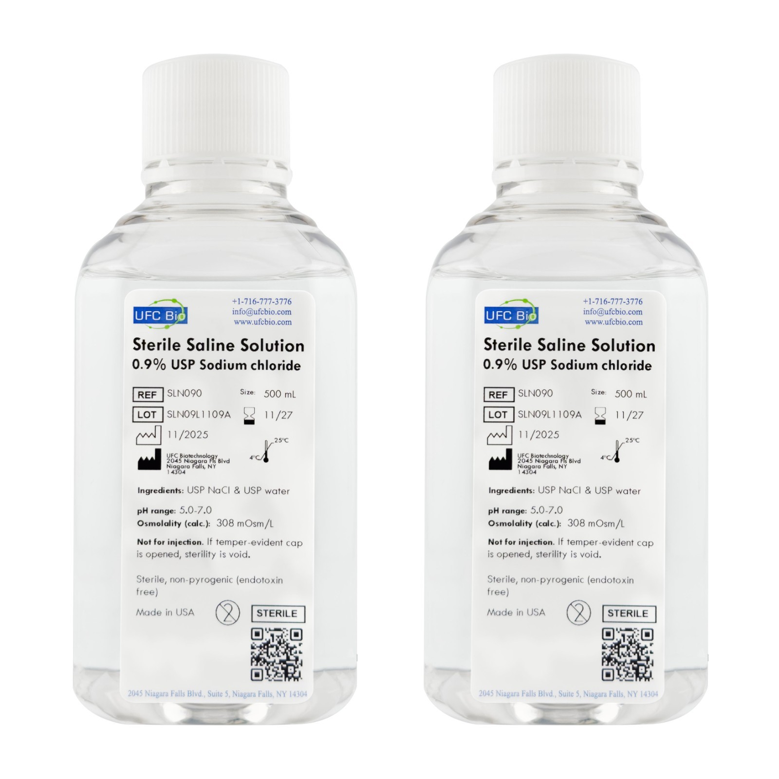 0.9% Normal Saline Solution – Sterile – 500 mL