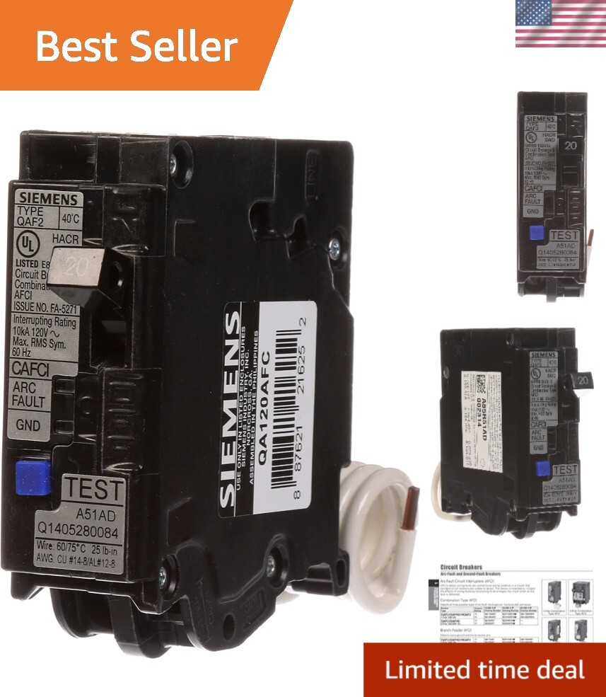 High-Performance 20 Audio AFCI Breaker, 120V Voltage – Easy Plug-In Mounting