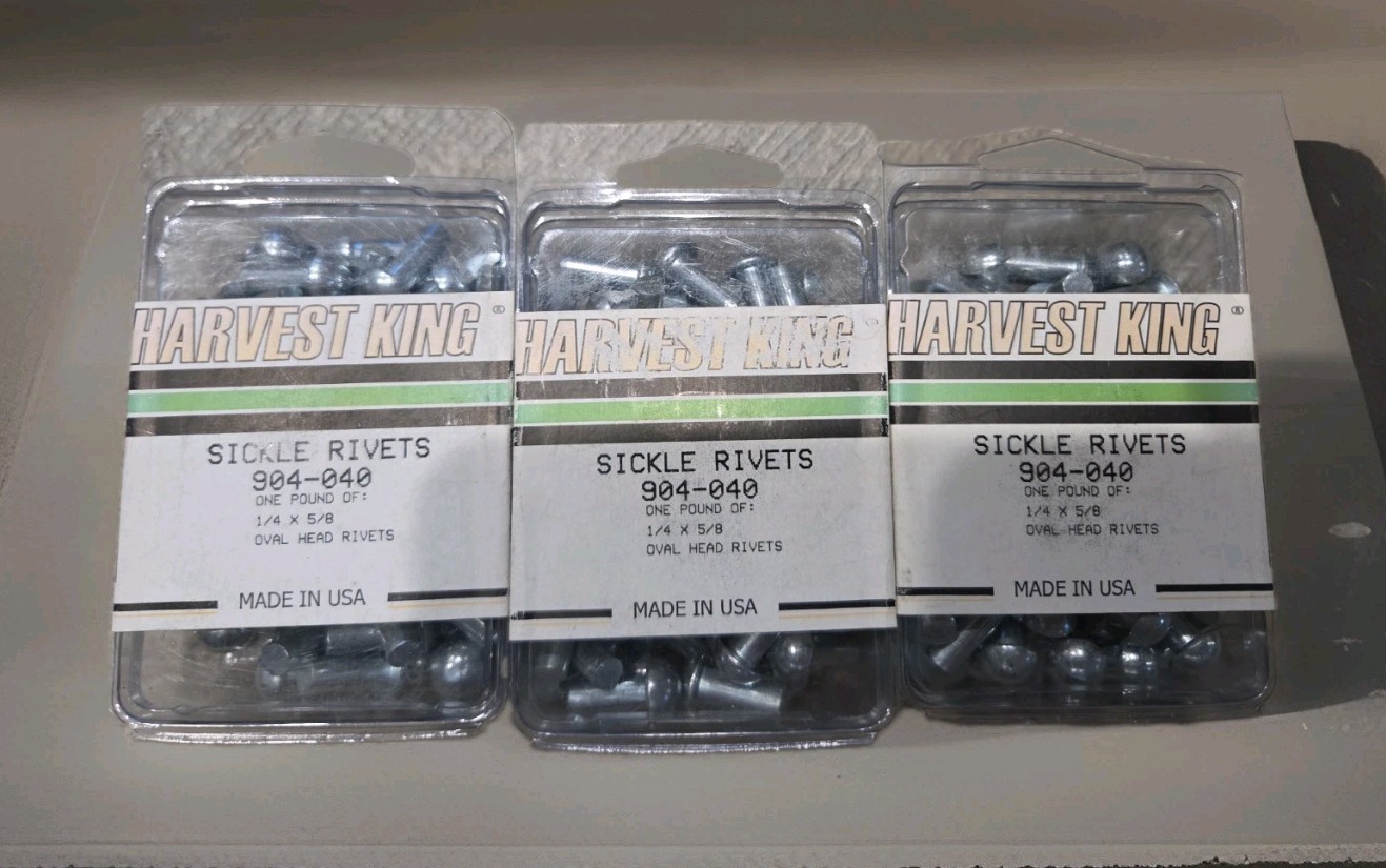 Lot Of 3 ▪︎ Harvest King ▪︎ 904-040 SICKLE RIVETS