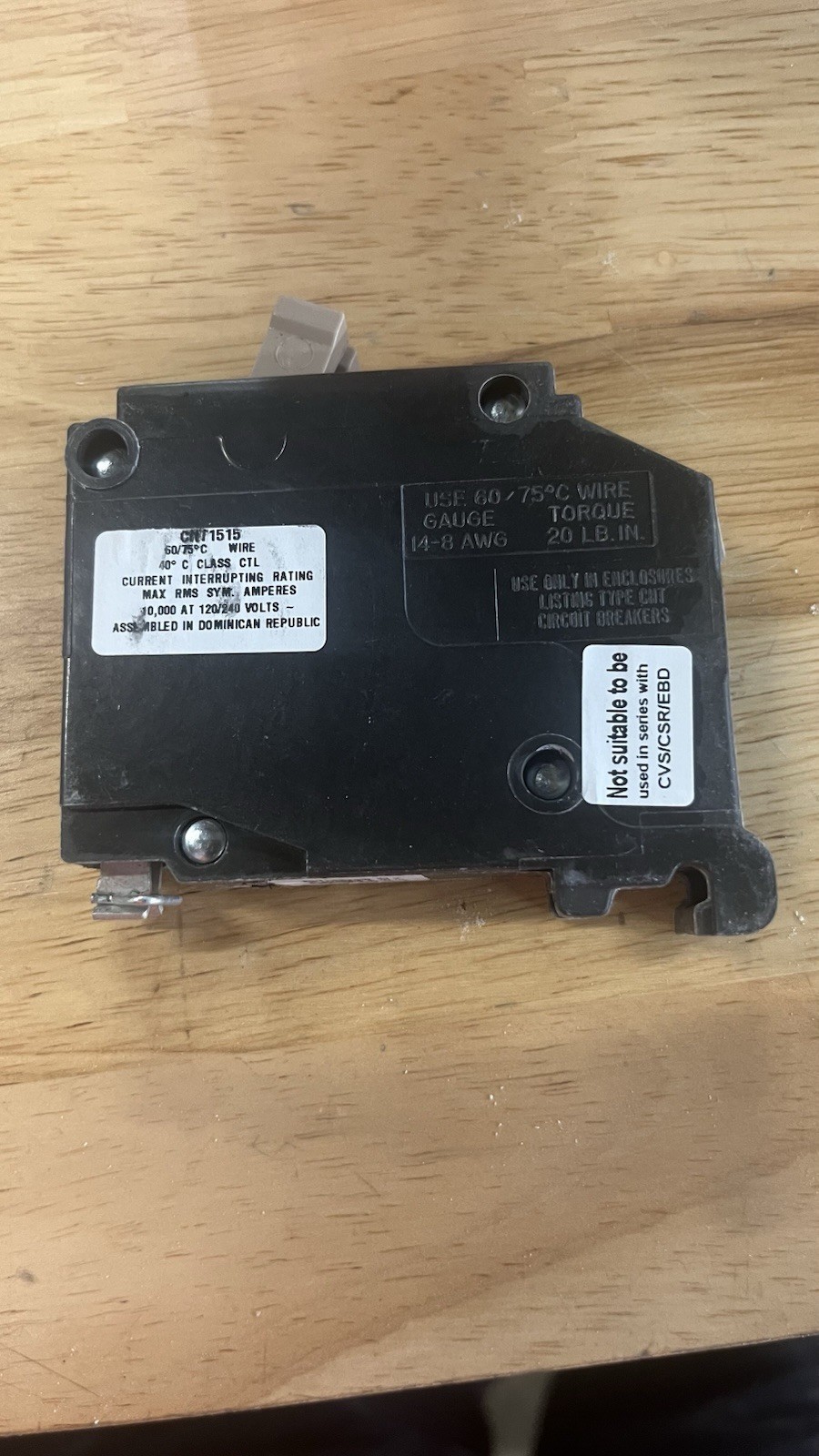 Cutler Hammer CHNT1515, 15A 120/240V TYPE CHT Circuit Breaker 🔥 Fast Shipping