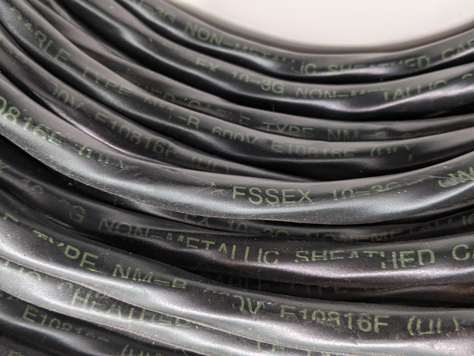 ESSEX 10/3 NM-B Cable w/ Ground ~210 Ft, Copper, 600V