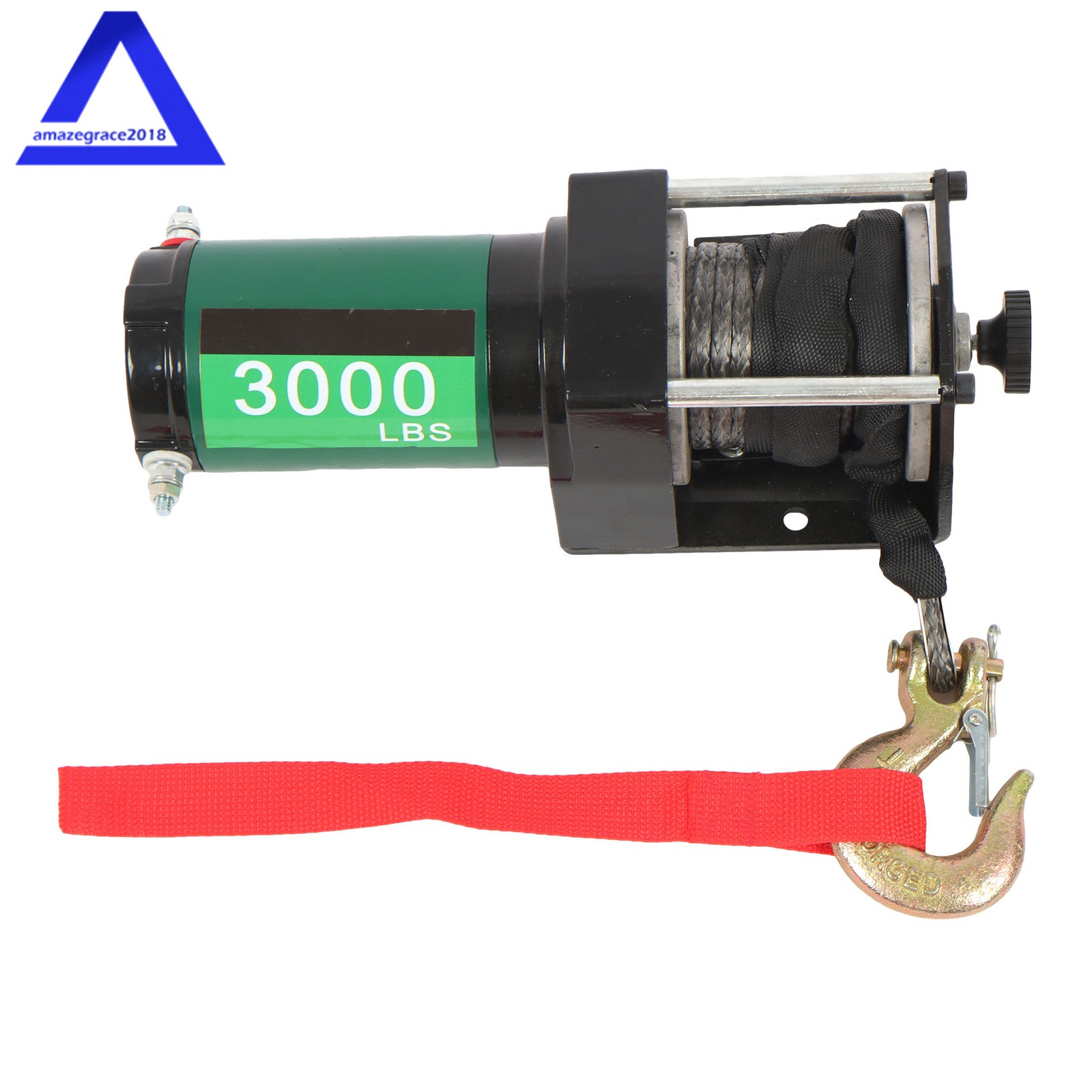12V 3000LBS 1.3HP Electric Winch 32ft Synthetic Rope Wireless & Wired Remote
