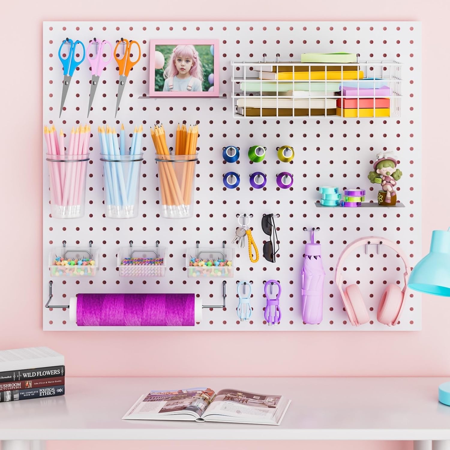 Complete 30-Piece Pegboard Accessory Set – Perfect for Craft and Garage Storage