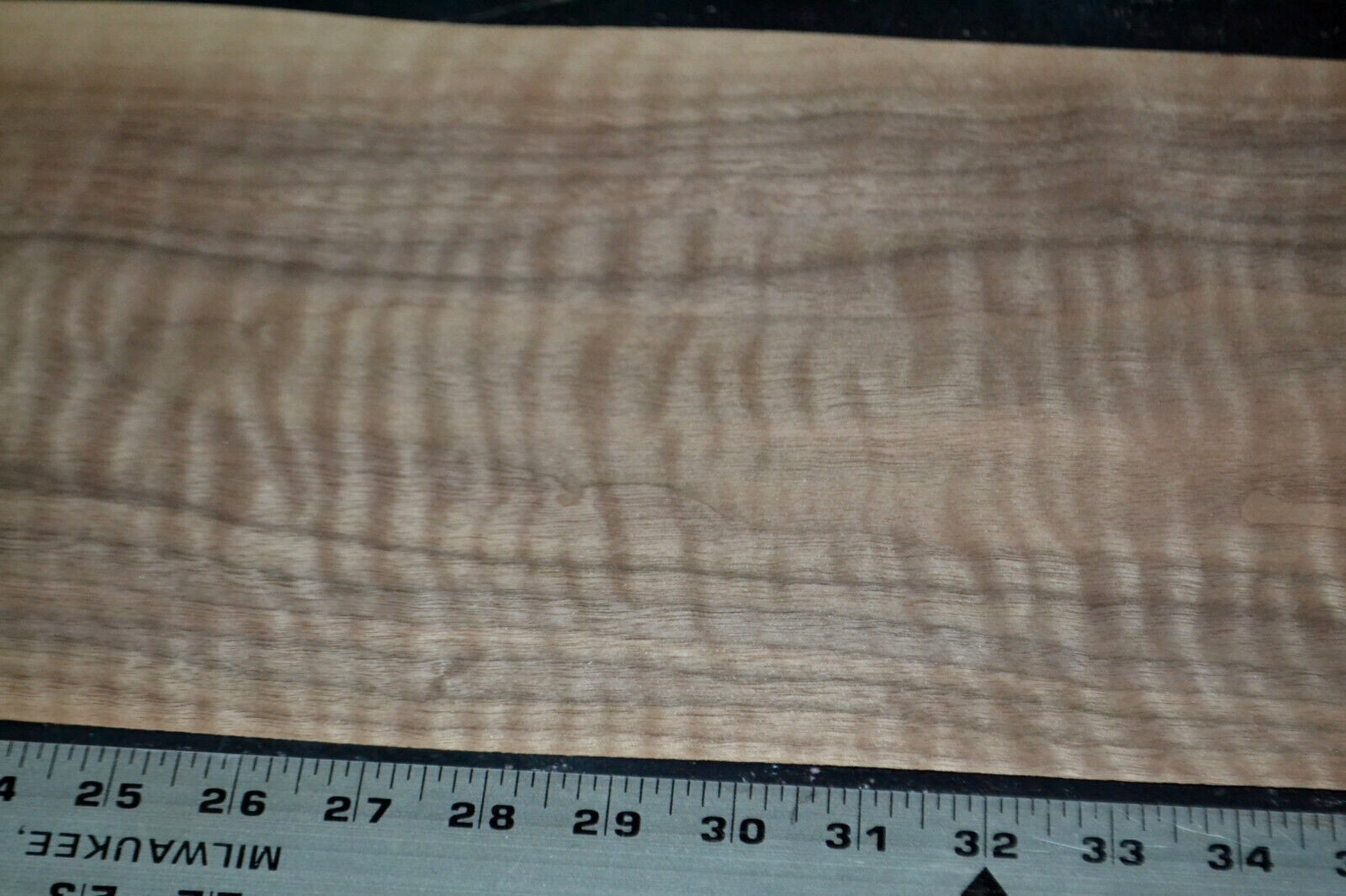 Curly Walnut Raw Wood Veneer Sheet 8.5 x 39 inches 1/42nd thick N5942-72