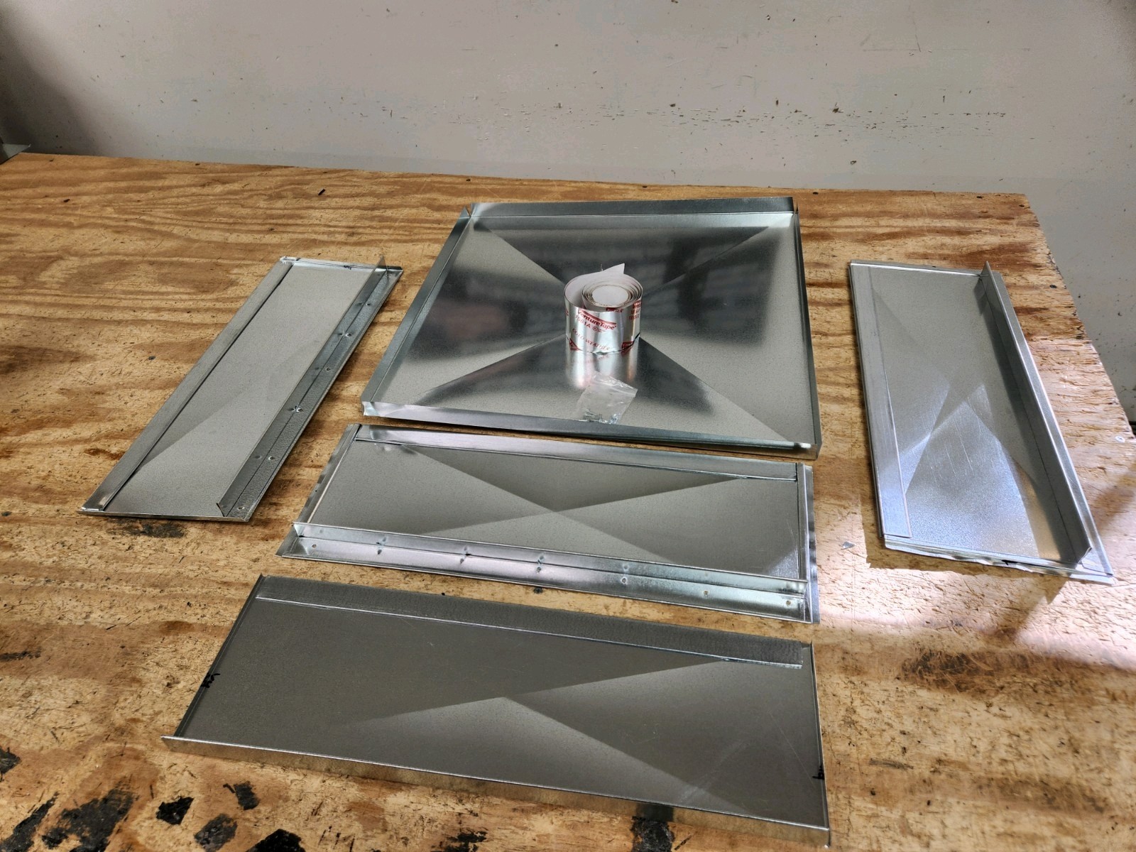 21″x21″x17″ tall furnace stand return air box duct hvac