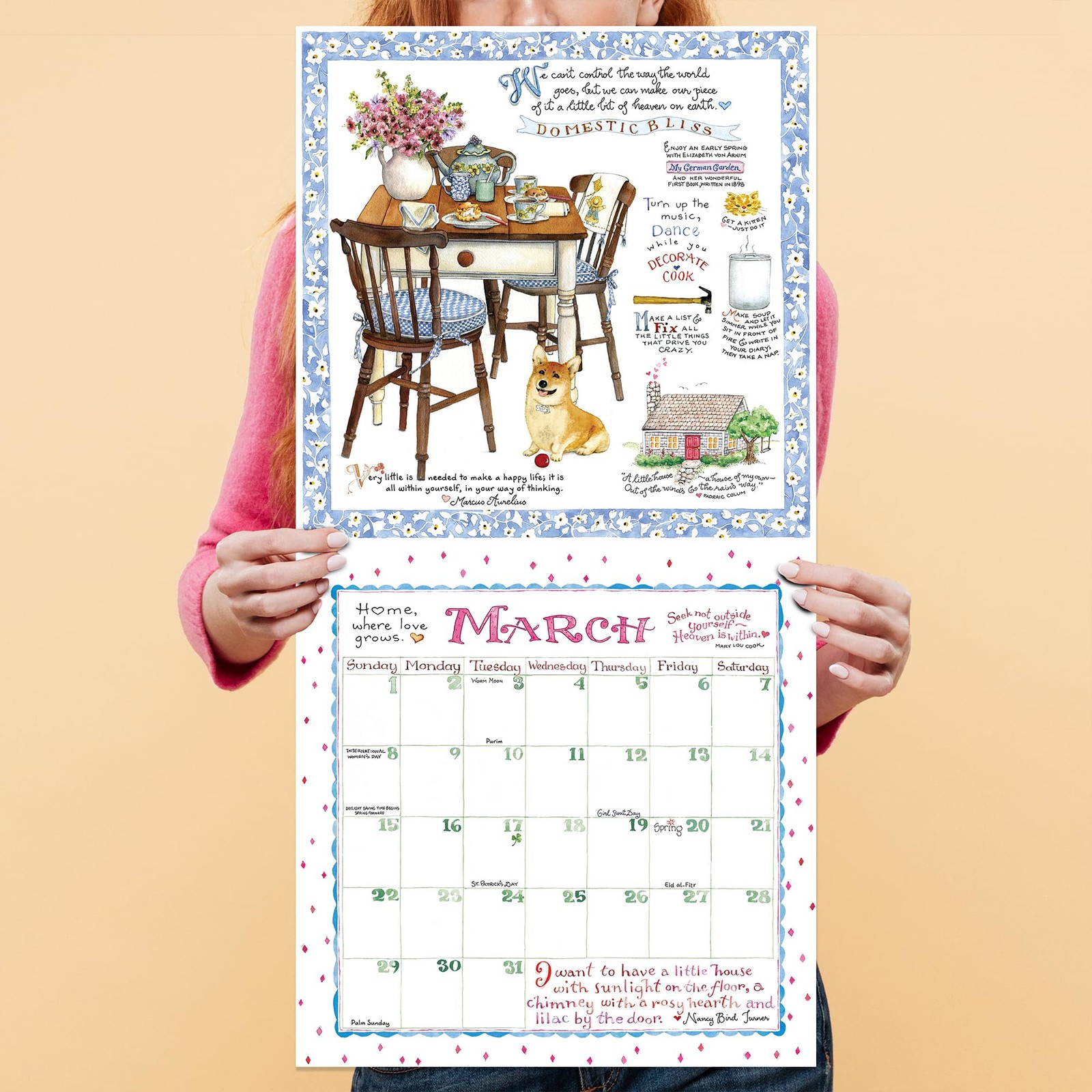 TF Publishing 2026 Susan Branch Wall Calendar – Large Grids for Appointments…