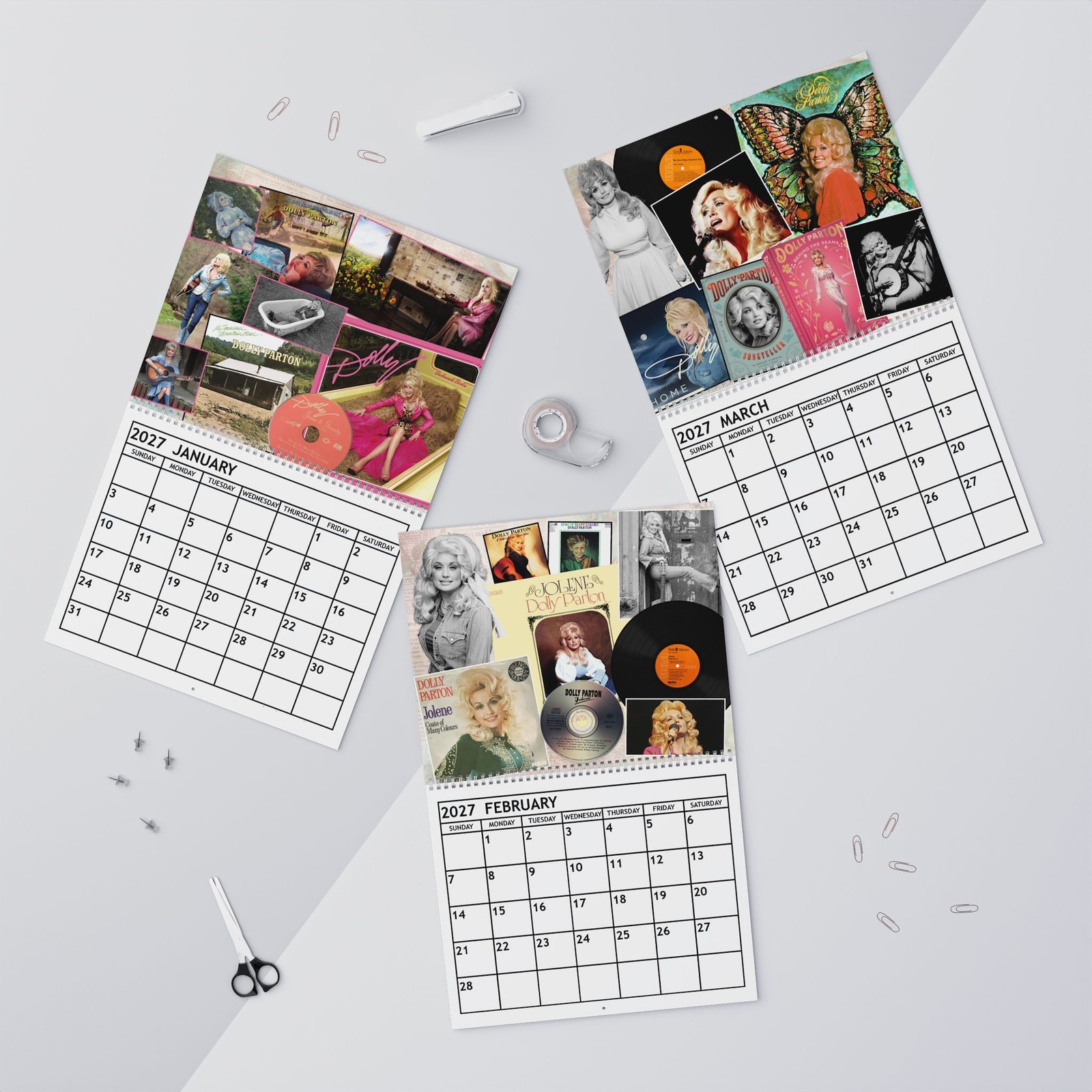 Dolly Parton 2027 Wall Calendar – Home Decor, Music Fan Gifts, Monthly