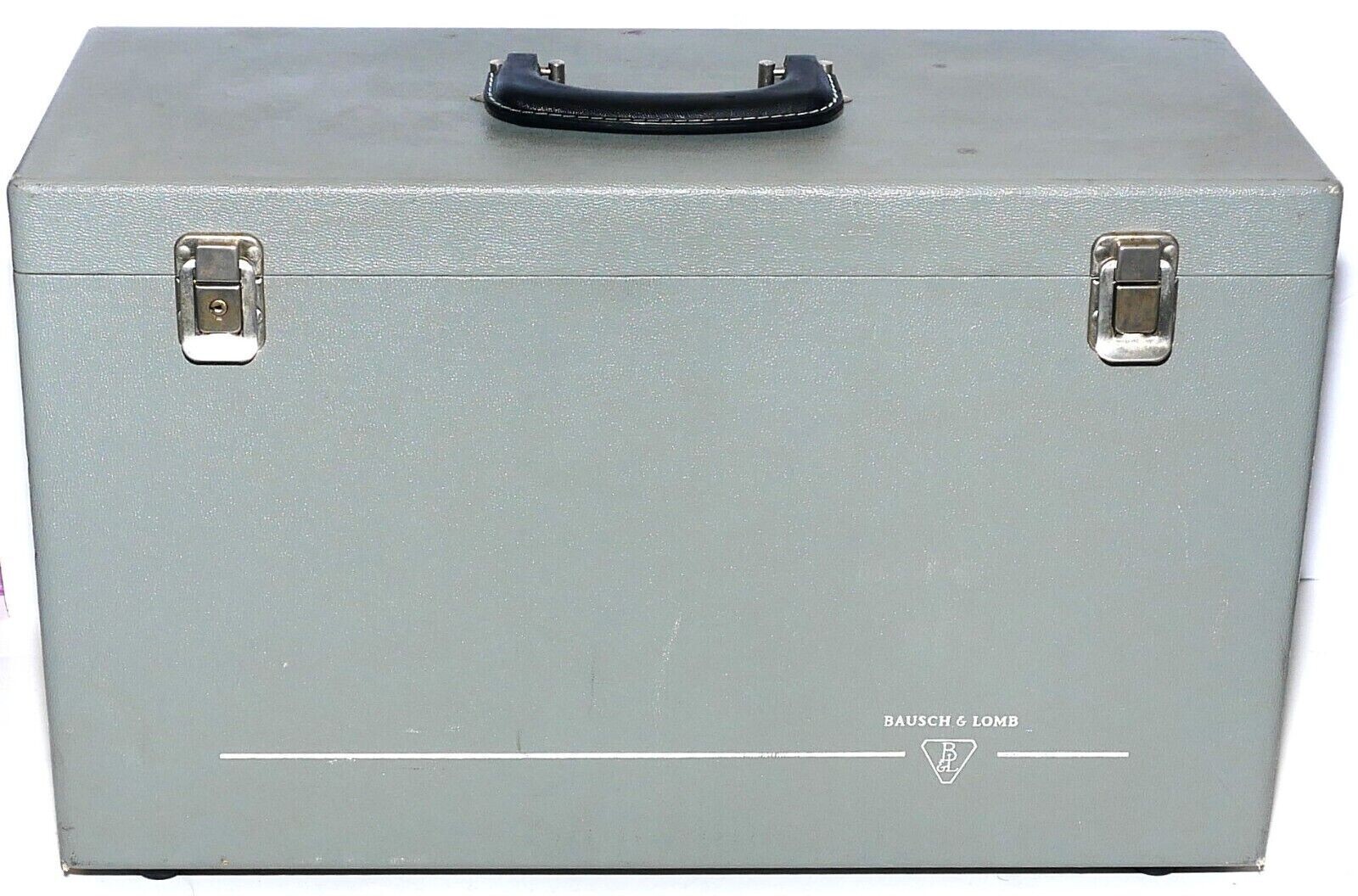 BAUSCH & LOMB STEREO MICROSCOPE WITH ILLUMINATOR IN WOODEN CASE 4X 10X 40X 100X
