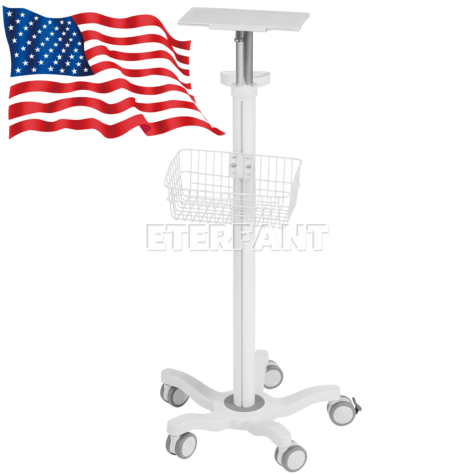 Wall Mount Bracket/Adjustable Mobile Rolling Cart Used for Patient Monitor US